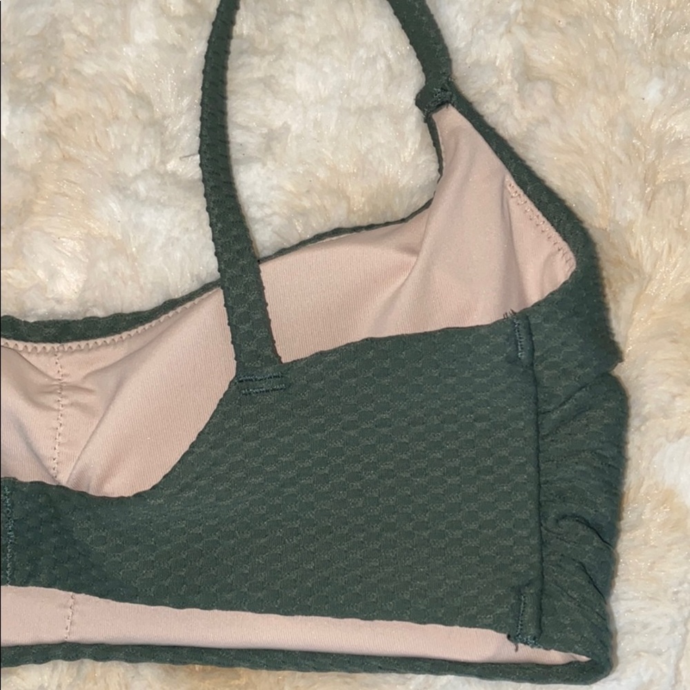 NWT CHELSEA28 Easy Retro Bikini Top – Size XXS (Green Duck) - Picture 8 of 12